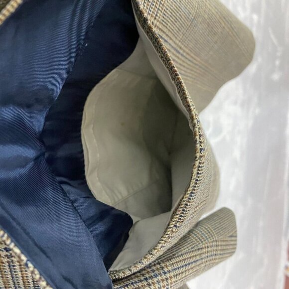 Brooks Brothers 1818 Madison Silk Wool Suit Jacket Size 42R Brown Blue Plaid - Picture 14 of 16